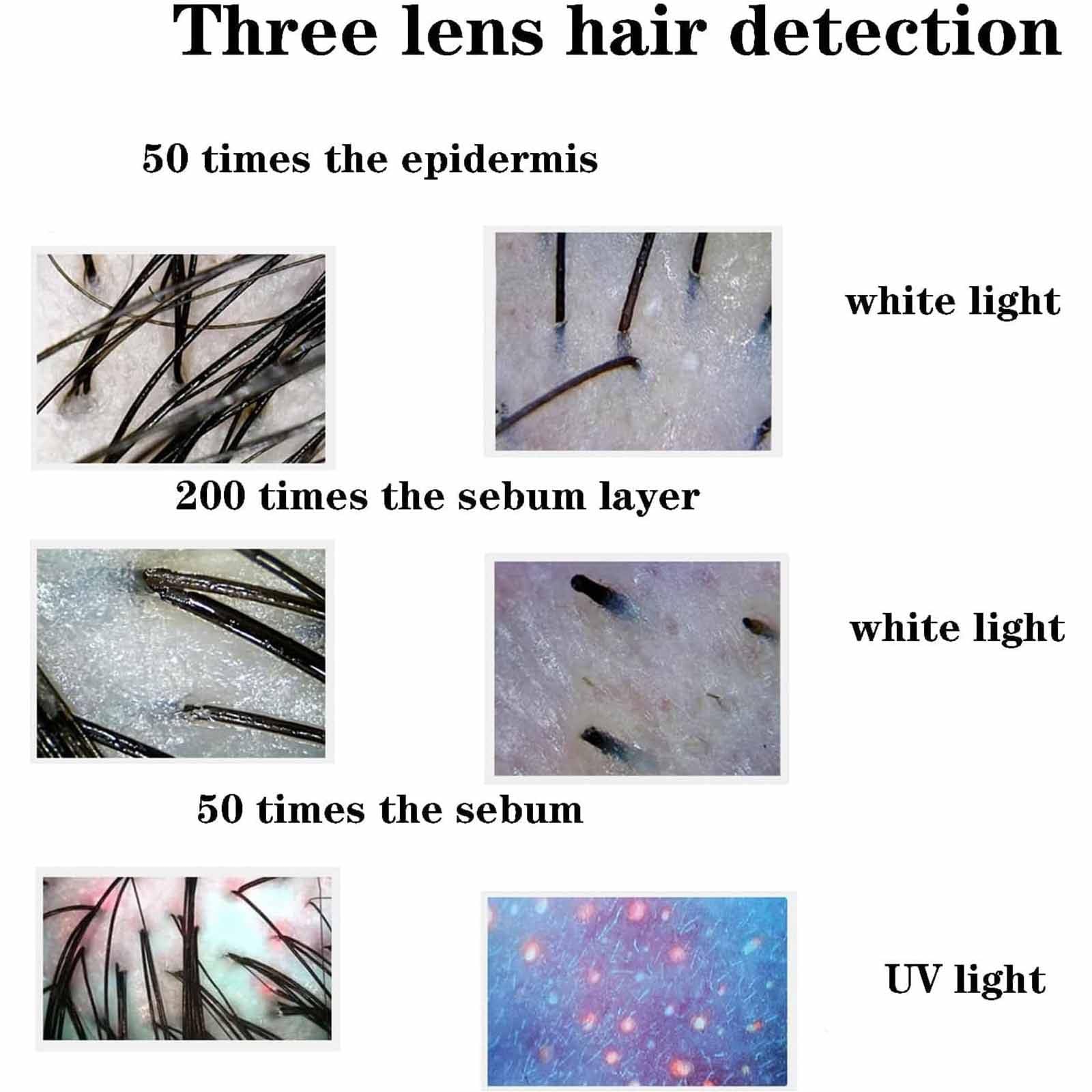 PixCy Analizzatore di Capelli Diagnostico della Pelle, Schermo LCD HD da 15", Scanner della Pelle del Viso, Tester Portatile dei Capelli della Pelle, per Saloni Domestici