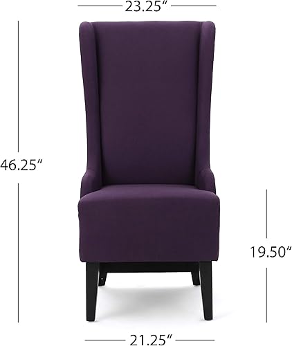 Miniatura 3 de Silla de comedor de tela Callie, color ciruela 23.25"D x 28.75"W x 46.25"H