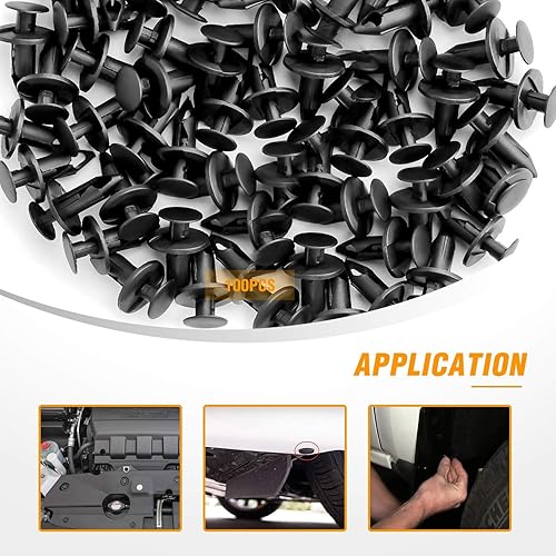 Miniatura 5 de GOOACC GRC-44 100 clips de remache de nailon para GM 21030249 para Ford N807389S 1 extractor de cierre adicional