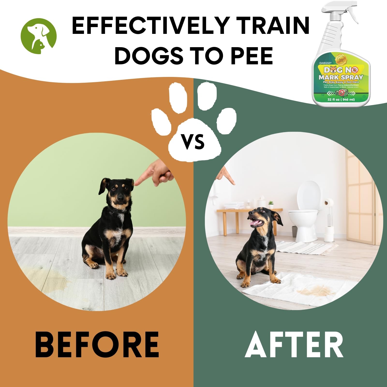 OAIEGSD 32 Oz Keep Your Home Clean and Tidy, Say Goodbye to Odors and Stains on Your Pet, Get Your Dog into Good Habits, Dog Trainer