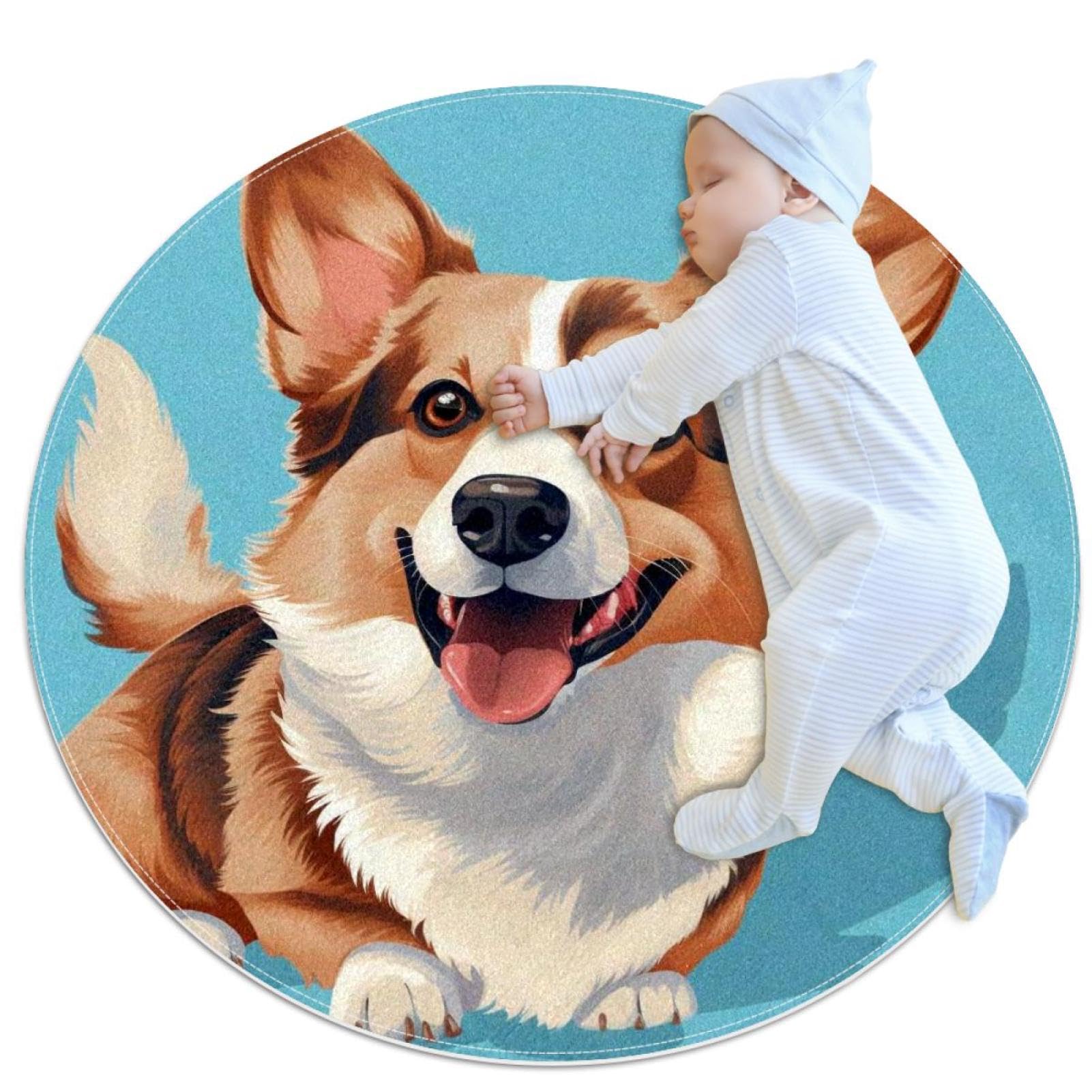 Tapis de salle de bain Clever Corgi antidérapant de 1m