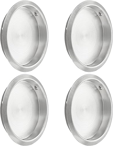 Ravinte Paquete de 4 tiradores de dedo para puerta de armario de 2-18 pulgadas, accesorios para puerta corrediza de armario, fácil instalación a