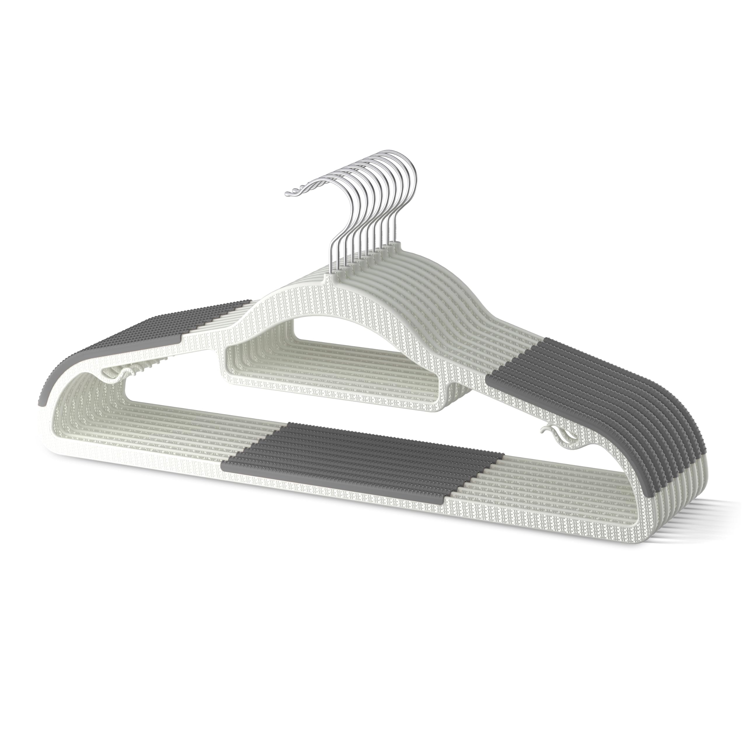 20 Pack Heavy Duty Plastic Hangers with Rubber Pads