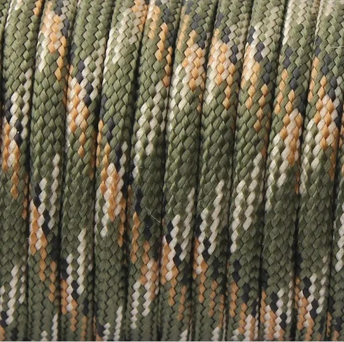 Corde d'arrimage, Corde paracorde en polyester 4 mm 9 brins multicolore 5-30 mètres(Greencamo,20 meters)