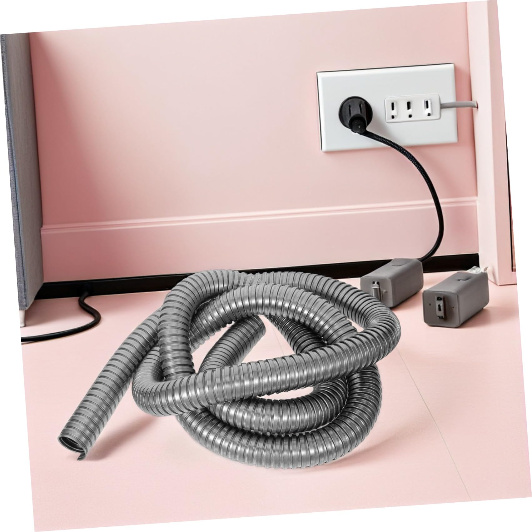 STOBAZA Tubo Corrugato in Acciaio Inossidabile 304 Flessibile per Cablaggio Elettrico, Protezione Robusta del Cavo Installazione Efficiente, per Impianti di Illuminazione Paesaggistica