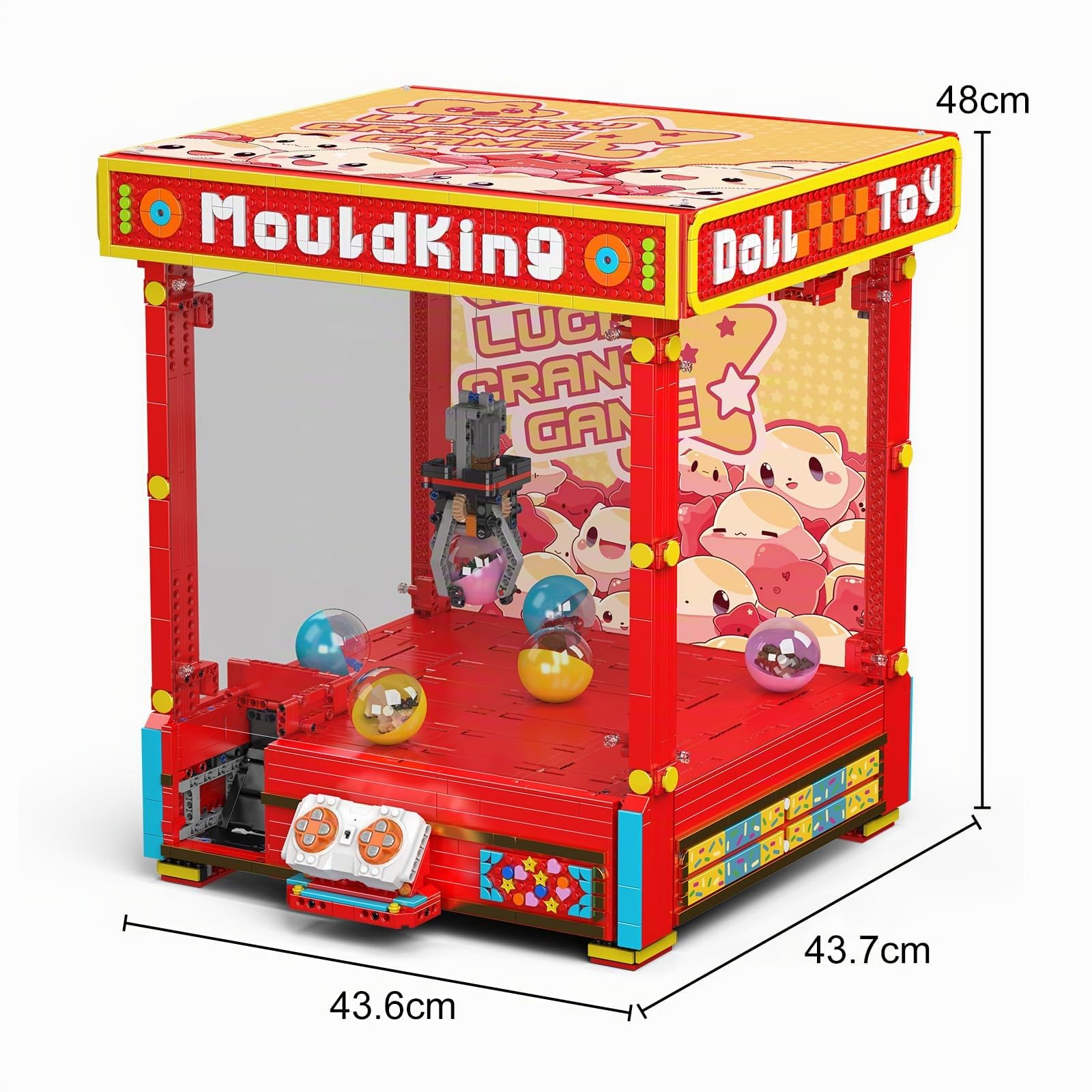 Mould King 10189 Greifmaschinen Baustein Spielzeugset APP ferngesteuert Greifautomat Greifer Spielautomat MOC Technik Klemmbausteine Bausatz Automatischer Verkaufsautomat elektronisches Arcade-Spiel