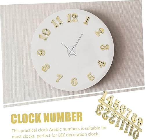 Miniatura 3 de KONTONTY 5 juegos de reloj de placa de números reloj de pared digital reloj digital número romano reloj de pared números de cuarzo reloj decorativo