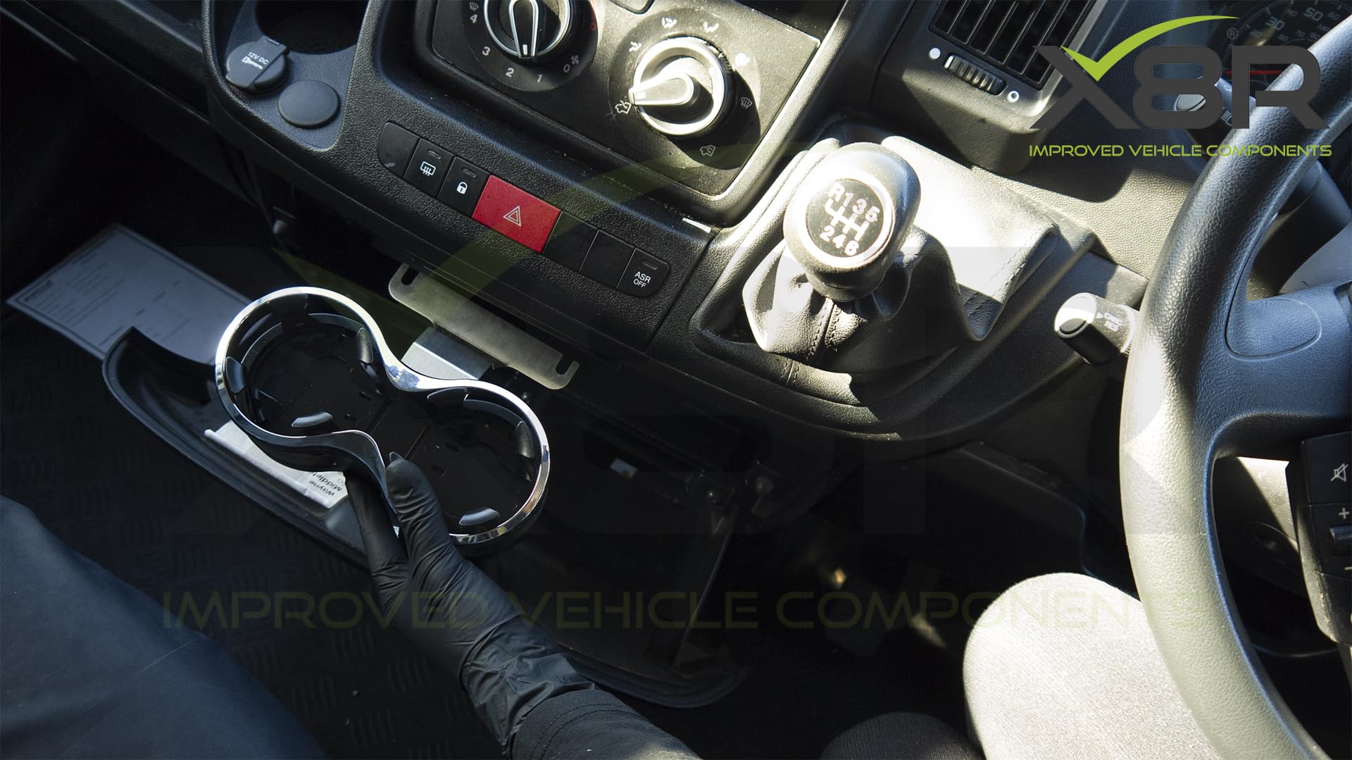 X Boxer Relay Ducato 07-24 - Portabicchieri Doppio per Camper in Acciaio Inossidabile Silver/Grey