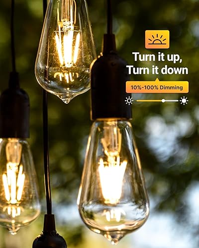 Miniatura 7 de Sunco - Paquete de 4 bombillas LED Edison 4000K blanco frío, CRI90 equivalente a 7 W, 60 W, estilo vintage, ST64, bombilla automática