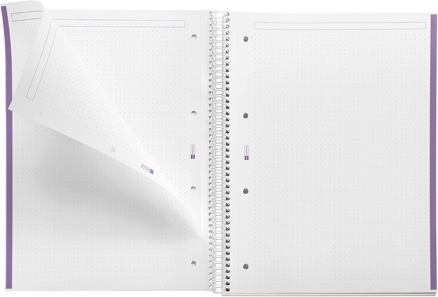Miquelrius - Pack of 3 A4 Notebooks, 80 Sheets 90gsm Dotted Notebook, Recycled Hardcover and Spiral Cover, 4 Holes, Ideal for Labelling, Bullet Journal and Back to School