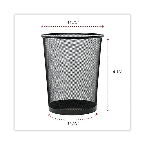 Miniatura 5 de Universal One Cubo de basura de malla 18 cuartos de galón negro menos de 5 galones Universal 20008