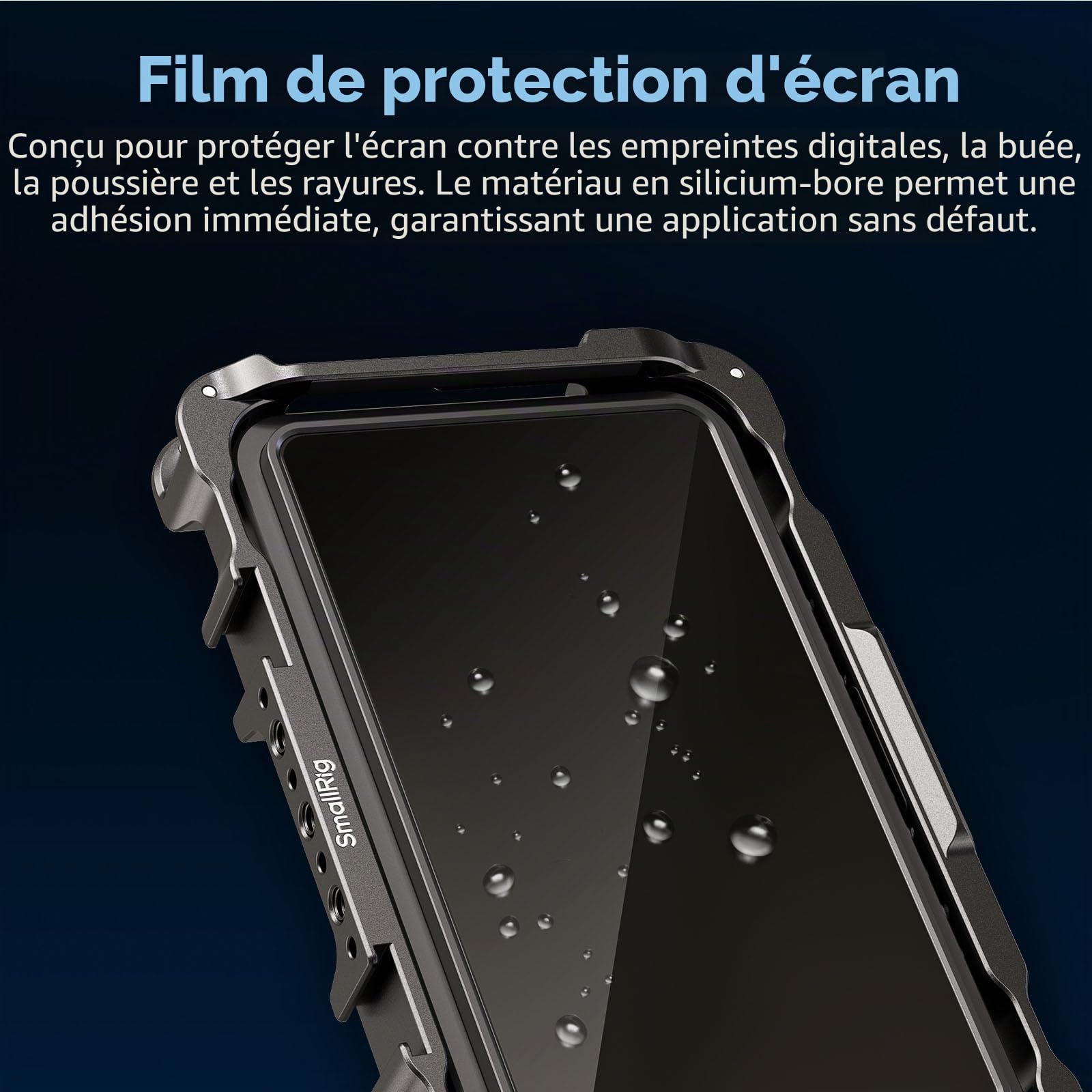 SMALLRIG Kit de Cage de Moniteur pour Atomos Shinobi II, avec Pare-Soleil, avec Protection d'Ecran, Pesant Seulement 96,3 g, avec Trous filetés 1/4"-20-5030