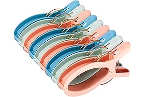 Jumbo Clips: 9 Pack Towel Clamp for Beach, Pool and Cruise