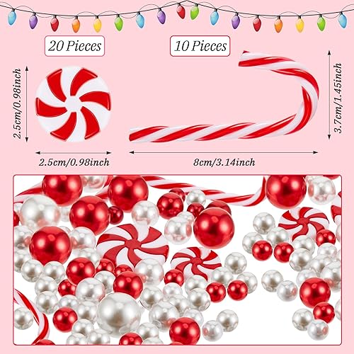 Miniatura 4 de MTLEE 2106 piezas de perlas de relleno de jarrón de Navidad para jarrones, perlas de Candyland, geles de agua, velas, centro de mesa para Navidad,