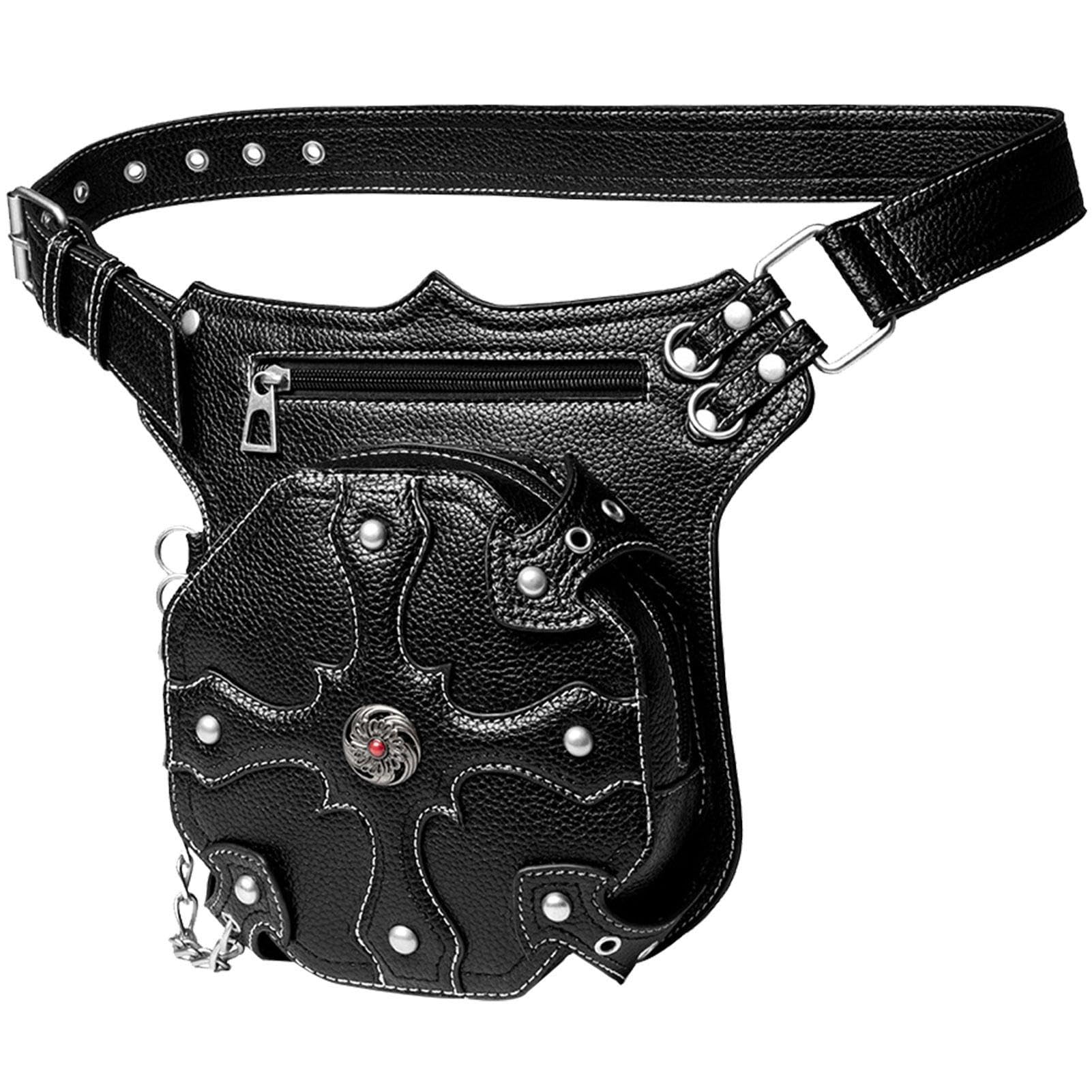 Steampunk-Taschen für Damen,Gothic Gürteltasche Bauchtasche | Vintage Motorradtasche Umhängetasche für Damen und Mädchen