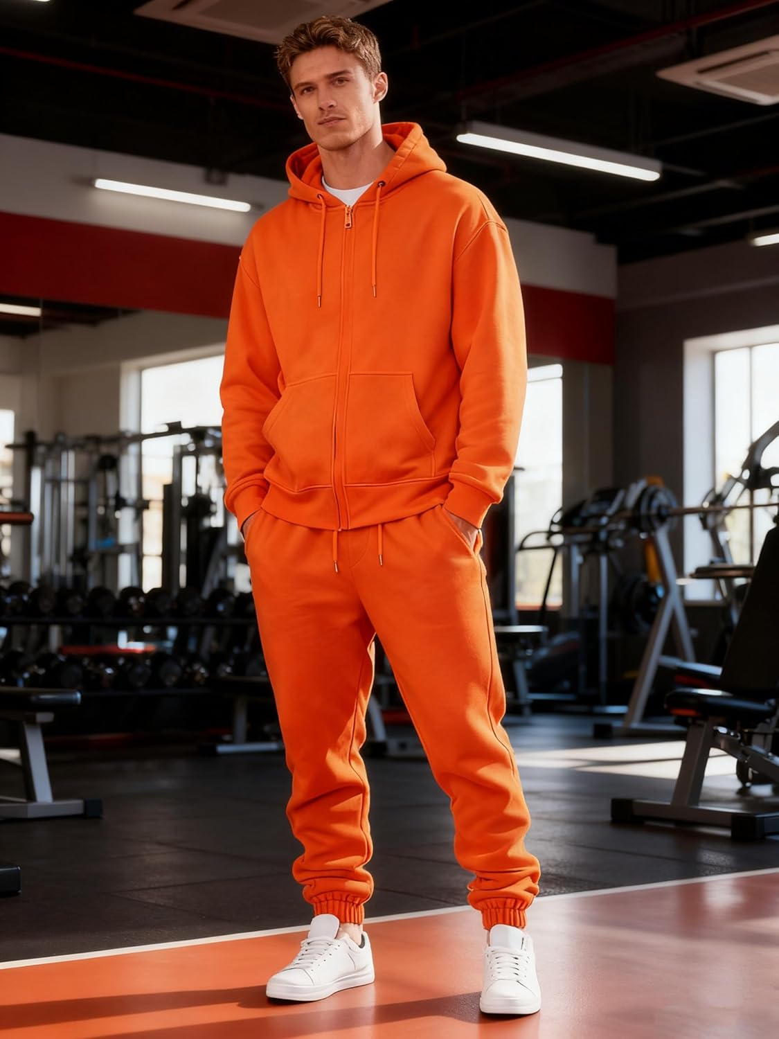 Men's Tracksuits 2 Piece Sets Full Zip Hoodie Sweatsuit Athletic Jogging Sweat Suits Casual Outfits For Men,2XL