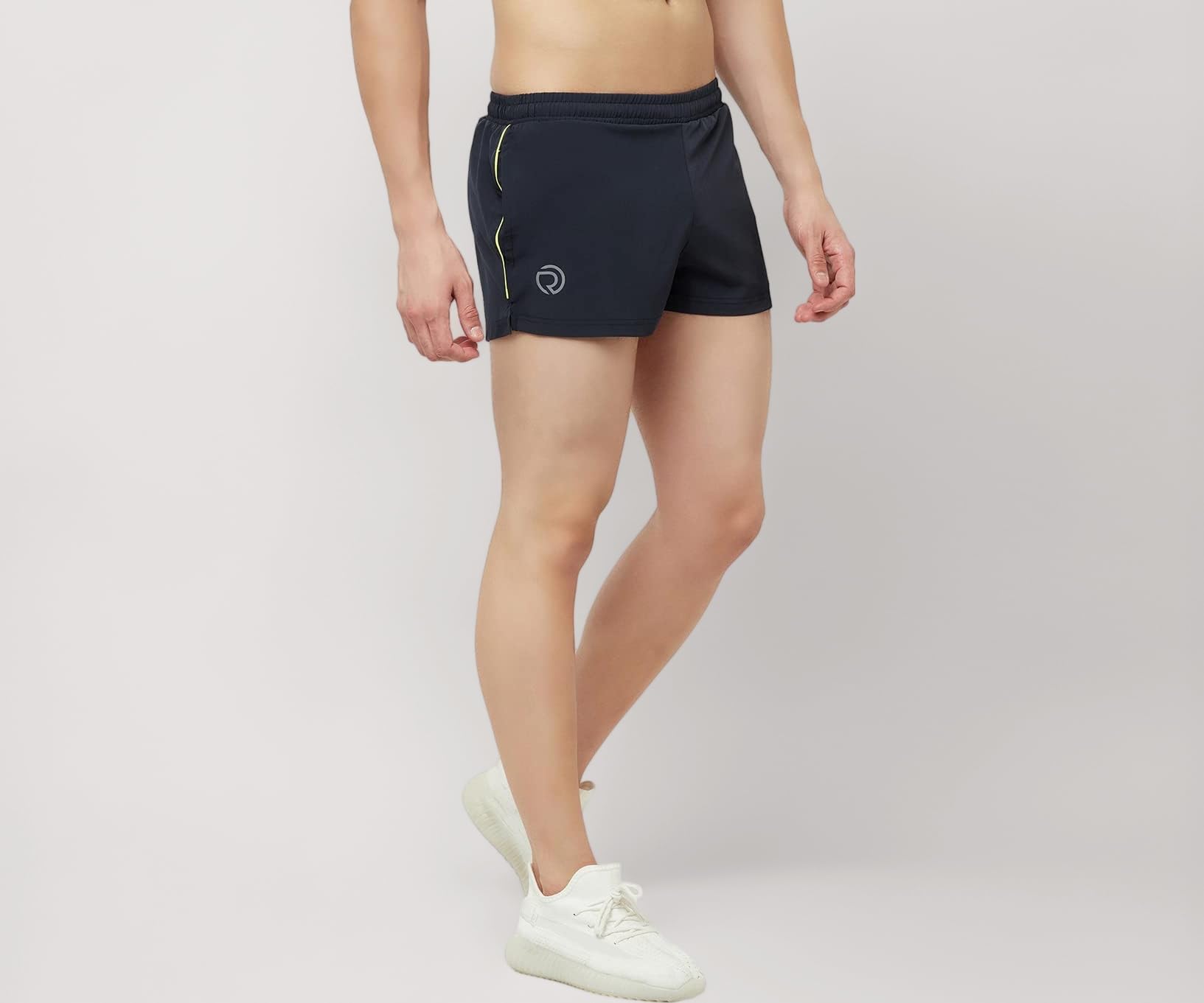 Men's 2 inch Dry Fit Sports Running Reflective Shorts with 2 Side Pockets and Zipper Back Pocket | Marathon Shorts for Men | Activewear for Running, Sports, Training & Fitness