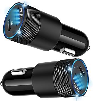 48W USB C Car Charger, Dual Port Fast Car Charger with PD&QC4.0, Ultra-Fast Charging for i Phone 16/15 Pro/Samsung S24, Compatible with Car/Truck/SUV, Perfect for Drivers, Travelers & Tech Enthusiasts