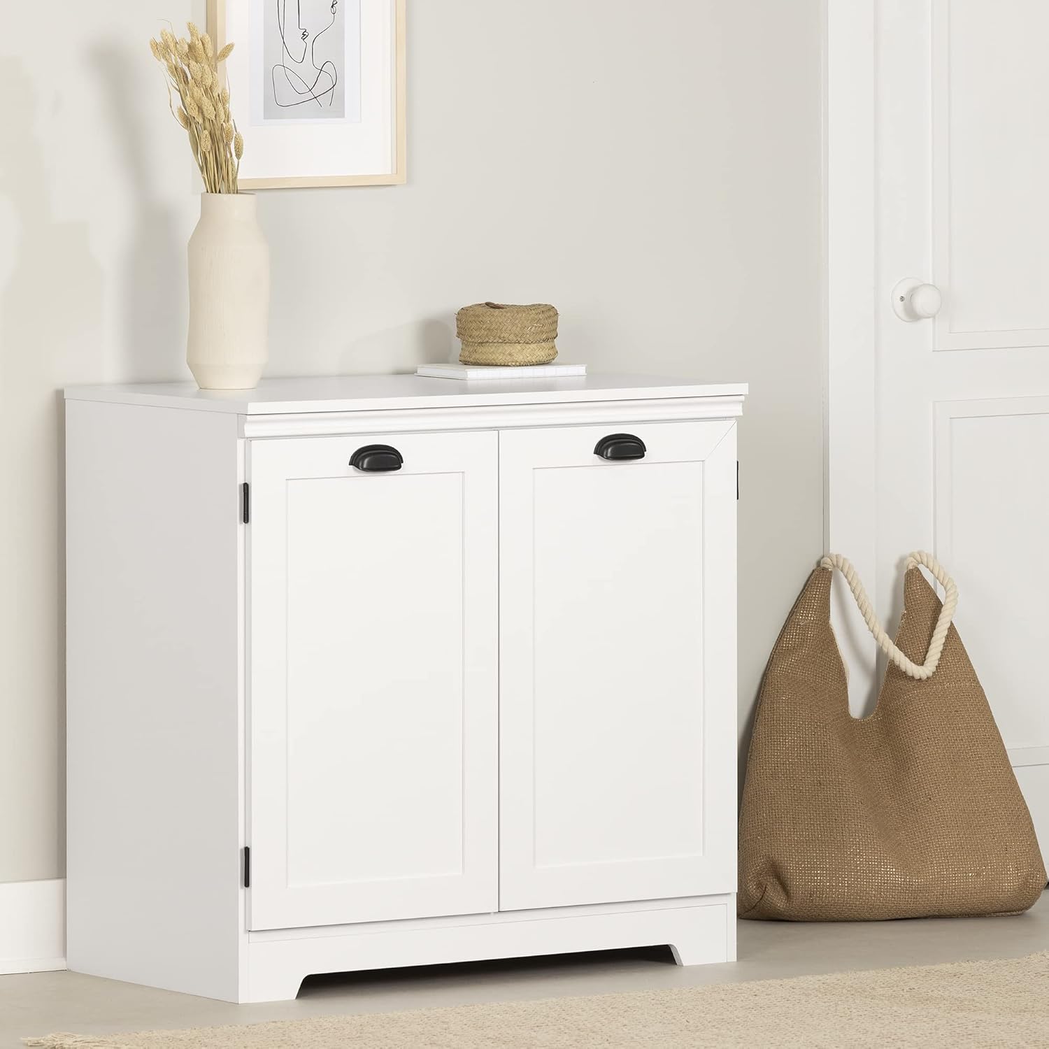 South Shore 2-Door Storage Cabinet Pure White, Prairie