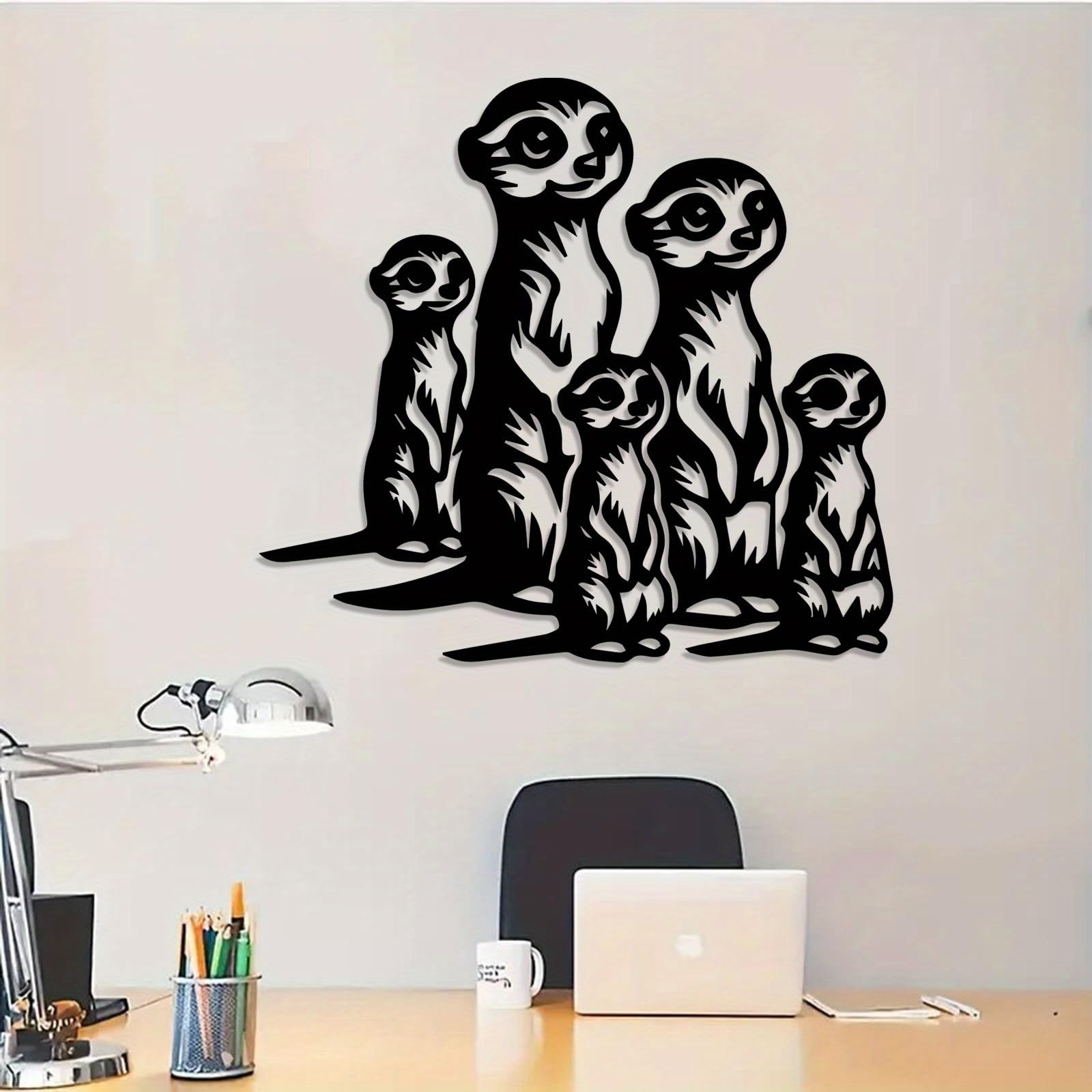 Decoración de pared abstracta contemporánea de metal con silueta de cacatúa, arte de pájaro cortado con láser y resistente a la intemperie para el hogar y el jardín, elegante mural para aviario o