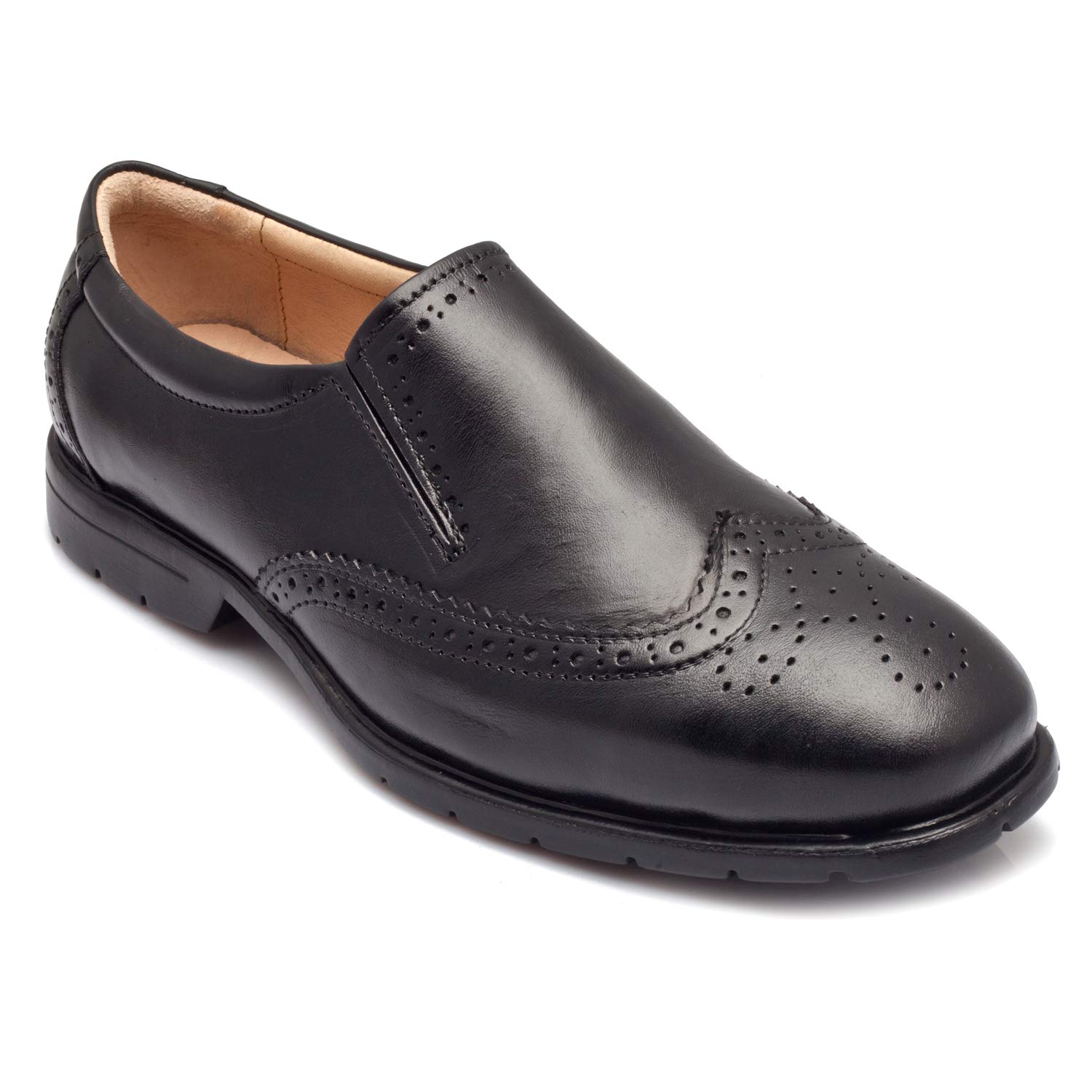 tZaro Formal Genuine Leather Slip-on Brogue Shoes for Men - STDBRG2521 Black (B07Q4C79ST) Amazon Price History, Amazon Price Tracker