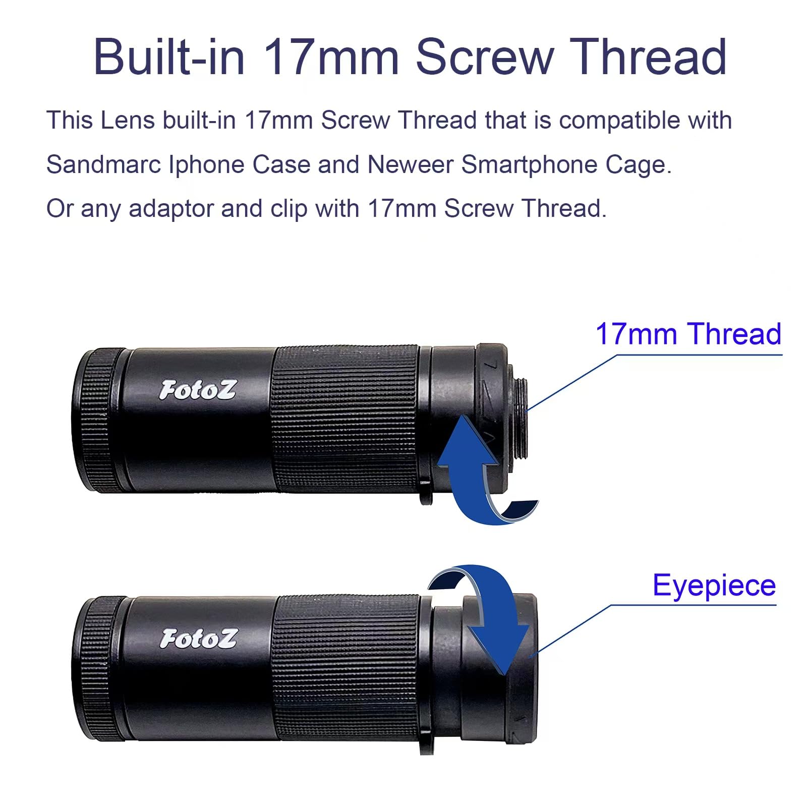 Amazon.com: FotoZ 8X Monocular Telescope for iPhone & Android and