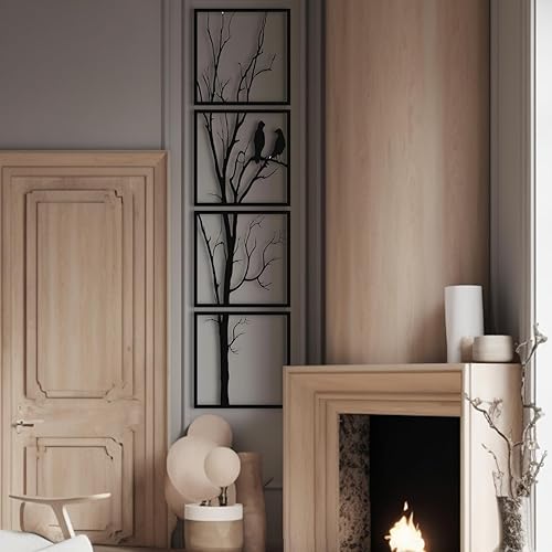 Miniatura 3 de Arte de pared de árbol y pájaros de metal, arte de árbol de metal, decoración de pared de metal, decoración de pared de metal, arte de pared de