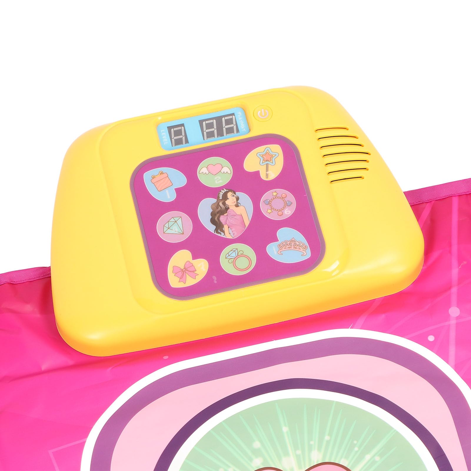 Asixxsix Tappetino da Ballo Elettronico, Tappetino da Gioco Musicale Pieghevole in Plastica Migliora la Coordinazione Tappetino da Ballo Programmabile con Connessione Wireless per Bambini