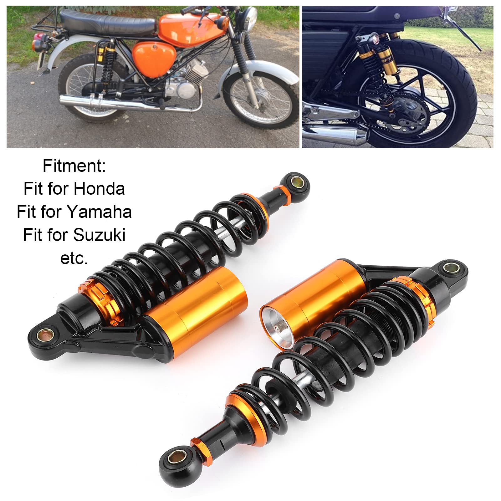 Akozon Tylne Amortyzatory 2 Szt. Amortyzatorów Powietrznych 340 Mm / 13,38 Cala Amortyzator Tylnego Zawieszenia dla Motocykla Dirt Bike