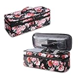 Double-Layer Travel Carrying Case Compatible with Revlon One-Step Hair Dryer Brush/Volumizer/Styler/Shark FlexStyle Attachment Portable Storage Organizer Bag Hair Tools Travel Bag (Bag Only)