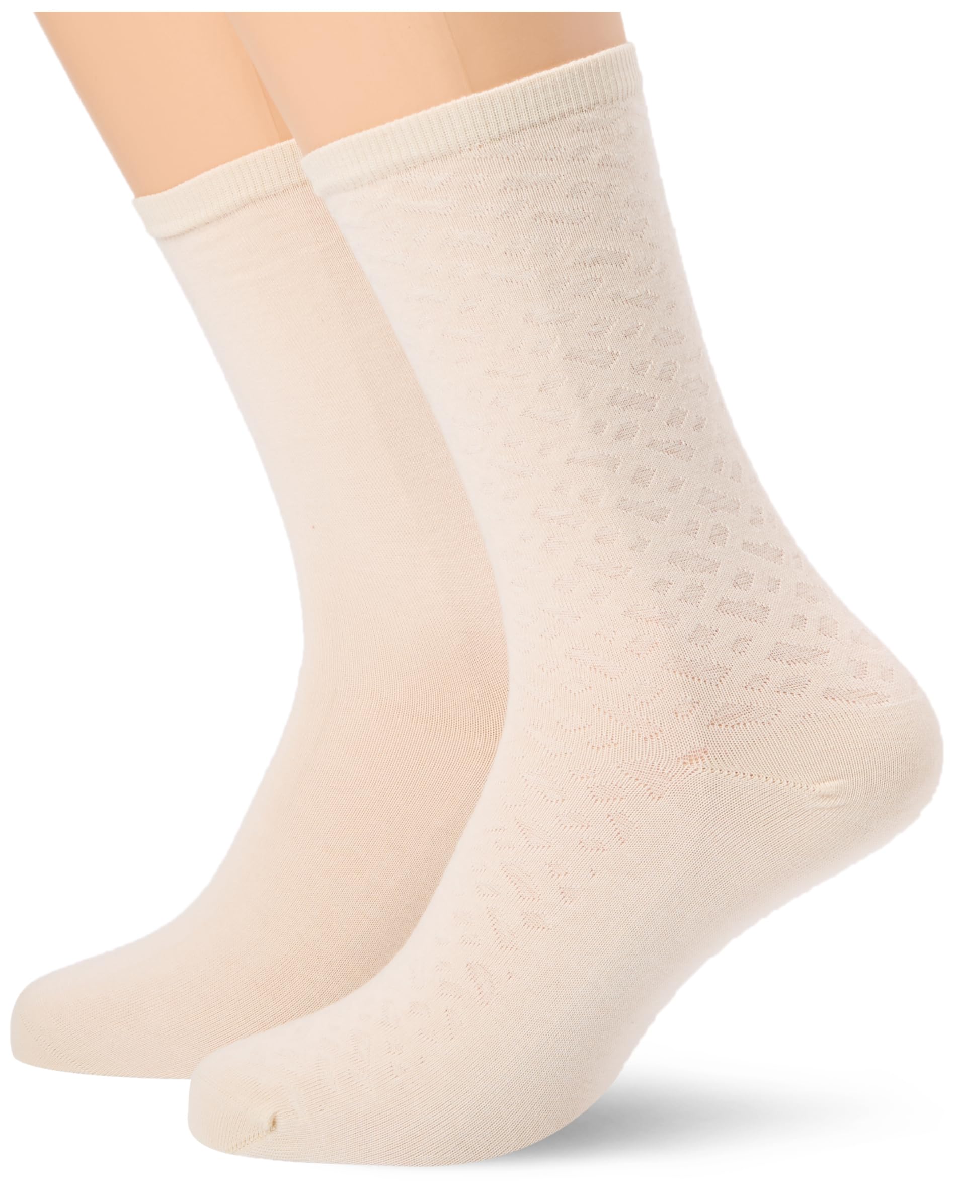 BOSS Women's 2P RS Monogram CC W Regular Socks, Open White119, 39-42