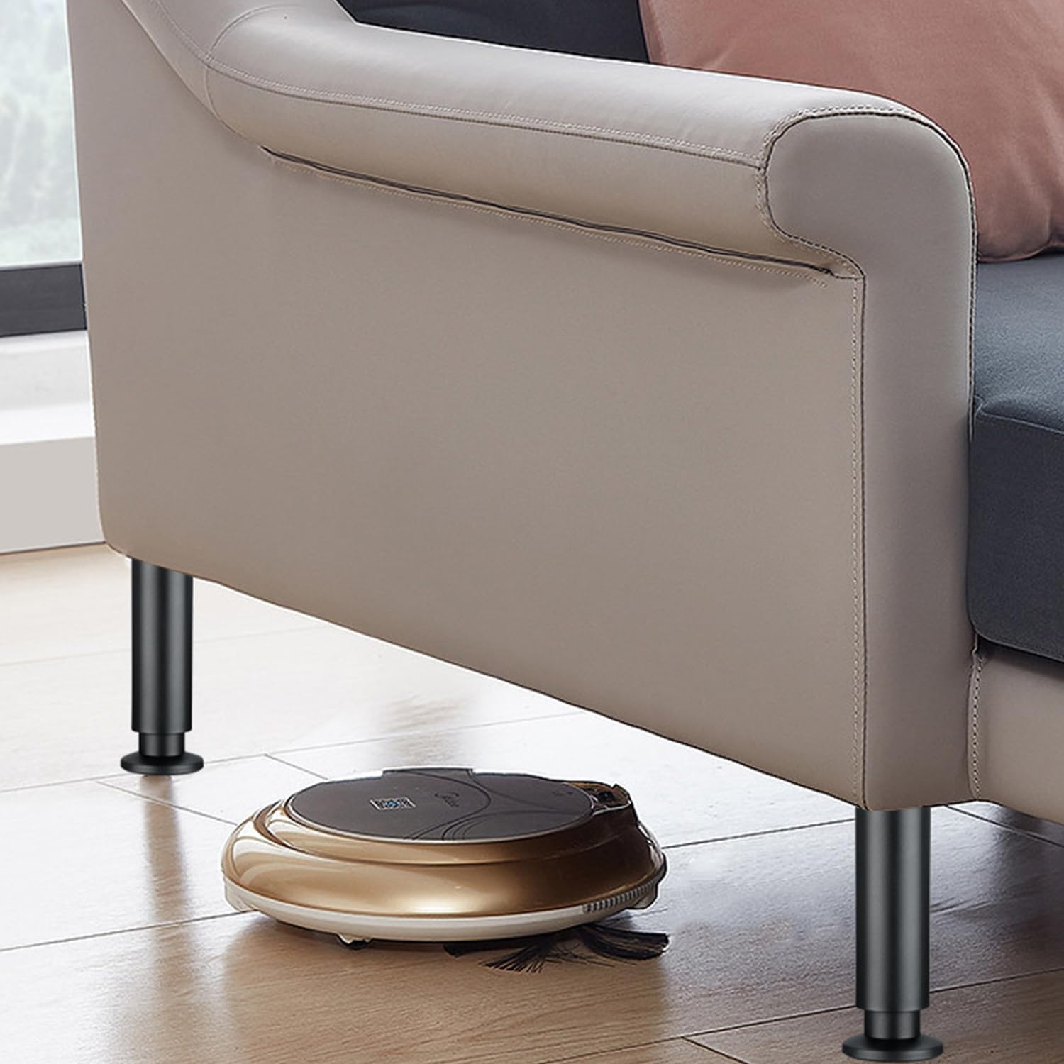 HUALIANG Meubels verstelbare poten, Bedsteunpoten metaal, 2 stuks verstelbare poten voor bed, banksteun beendelen, voor bedframe, bank, theetafel, tafel, kast, 25-42 cm