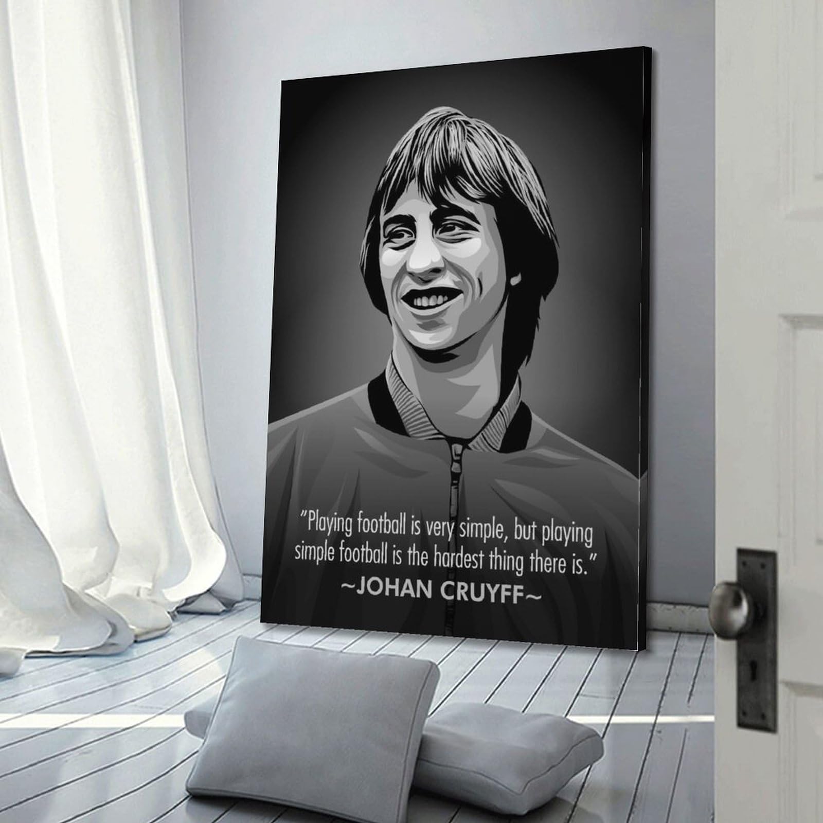 Poster Johan Cruyff (15) - Décoration Murale Toile 30x45 Cm - Pour Salon, Chambre - Football