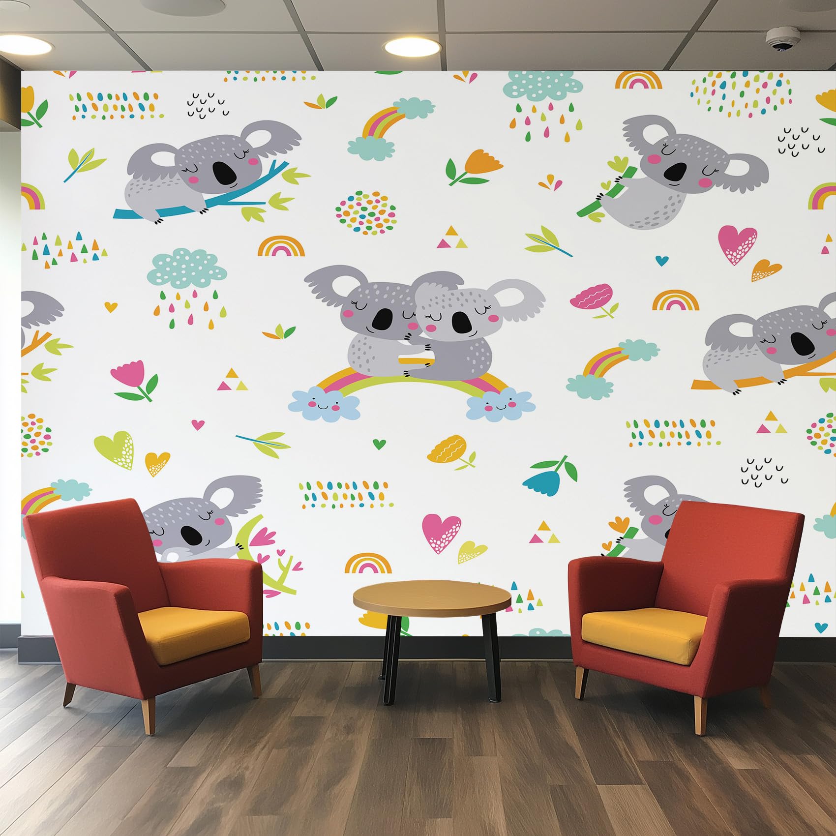 Fresque Murale Floral Koala pour Chambre et Salon Moderne