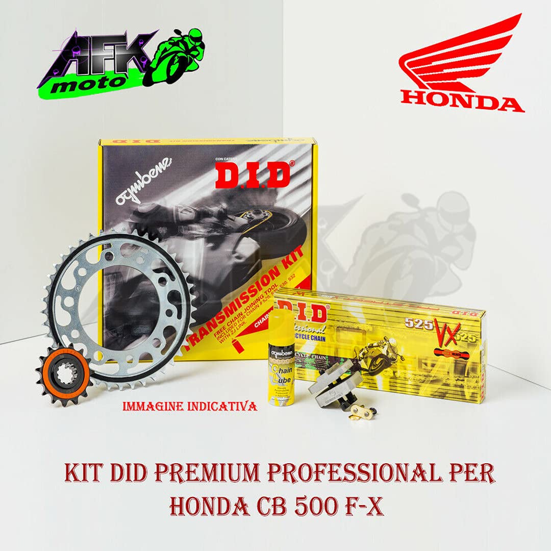 Kit Trasmissione DID Pignone+Corona+Catena CB 500 F-X ABS dal 2013-2014-2015-2016-2017-2018-2019