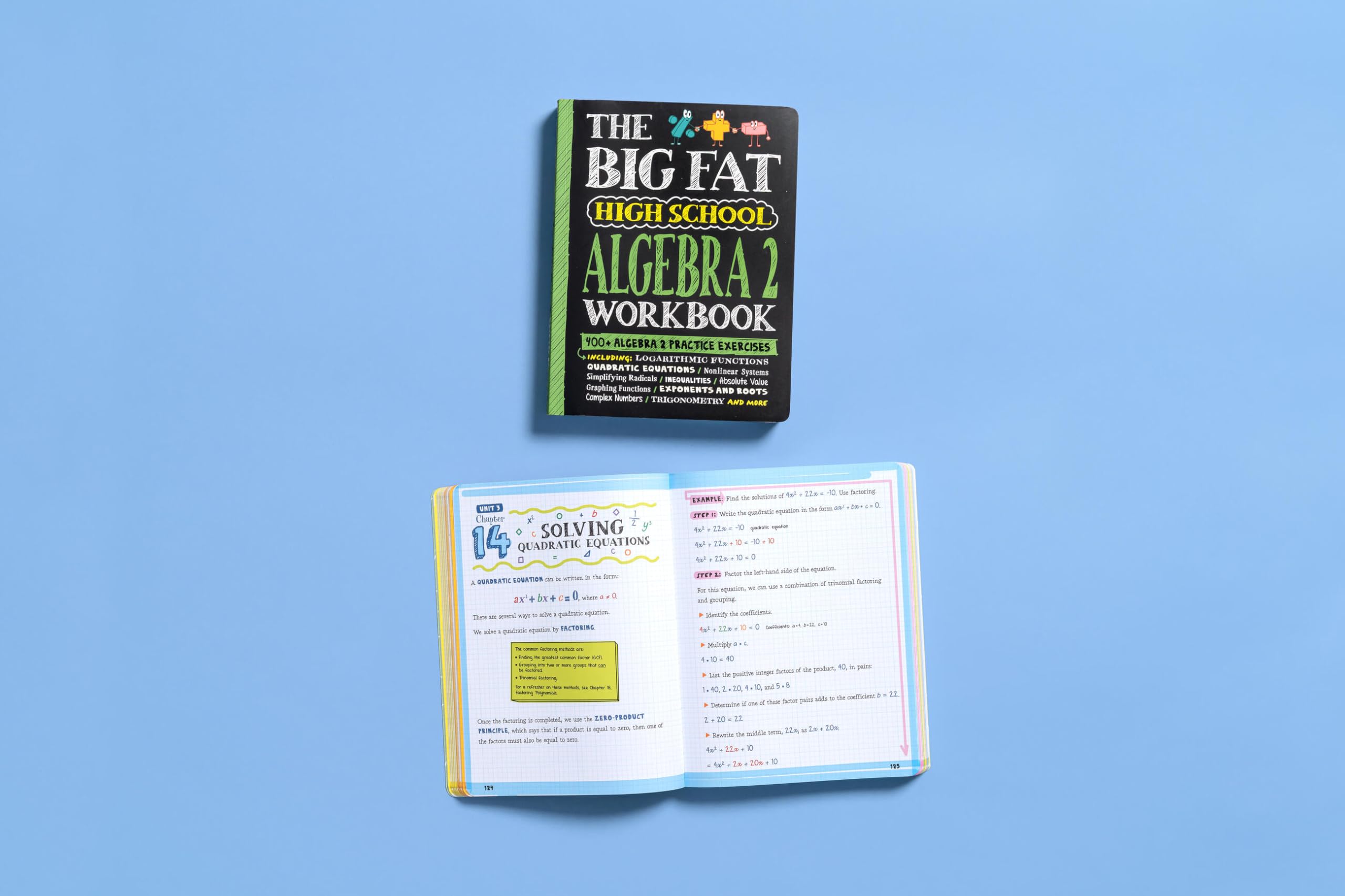 The Big Fat High School Algebra 2 Workbook: 400+ Algebra 2 Practice Exercises