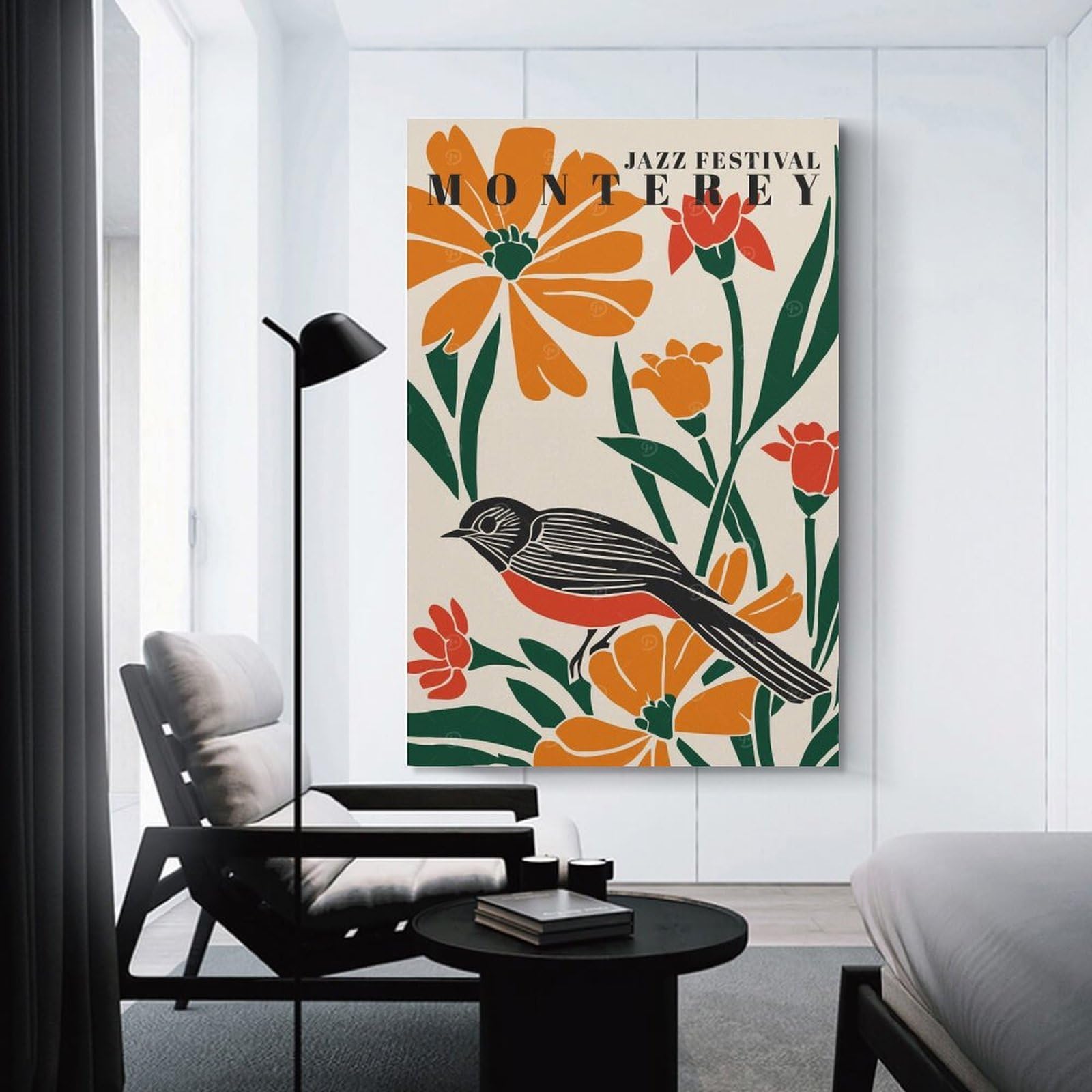 Junmoney Monterey Jazz Fest Canvas Wall Picture, 24x36inch(60x90cm), for Sofa Walls, Lounge Or Home Corners, Modern Wall Decor for Cosy Interiors