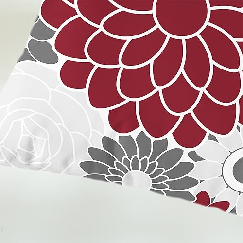 Miniatura 7 de CaliTime Juego de 2 fundas de almohada decorativas de forro polar con flores florecientes de dalia floral para sofá, cama, sofá, decoración de casa