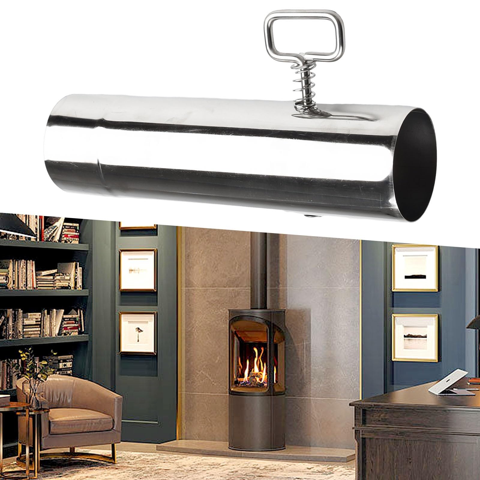 Tuyau De Cheminée En Acier Inoxydable 60mm Avec Régulateur - Pour Poêle à Bois Et Barbecue