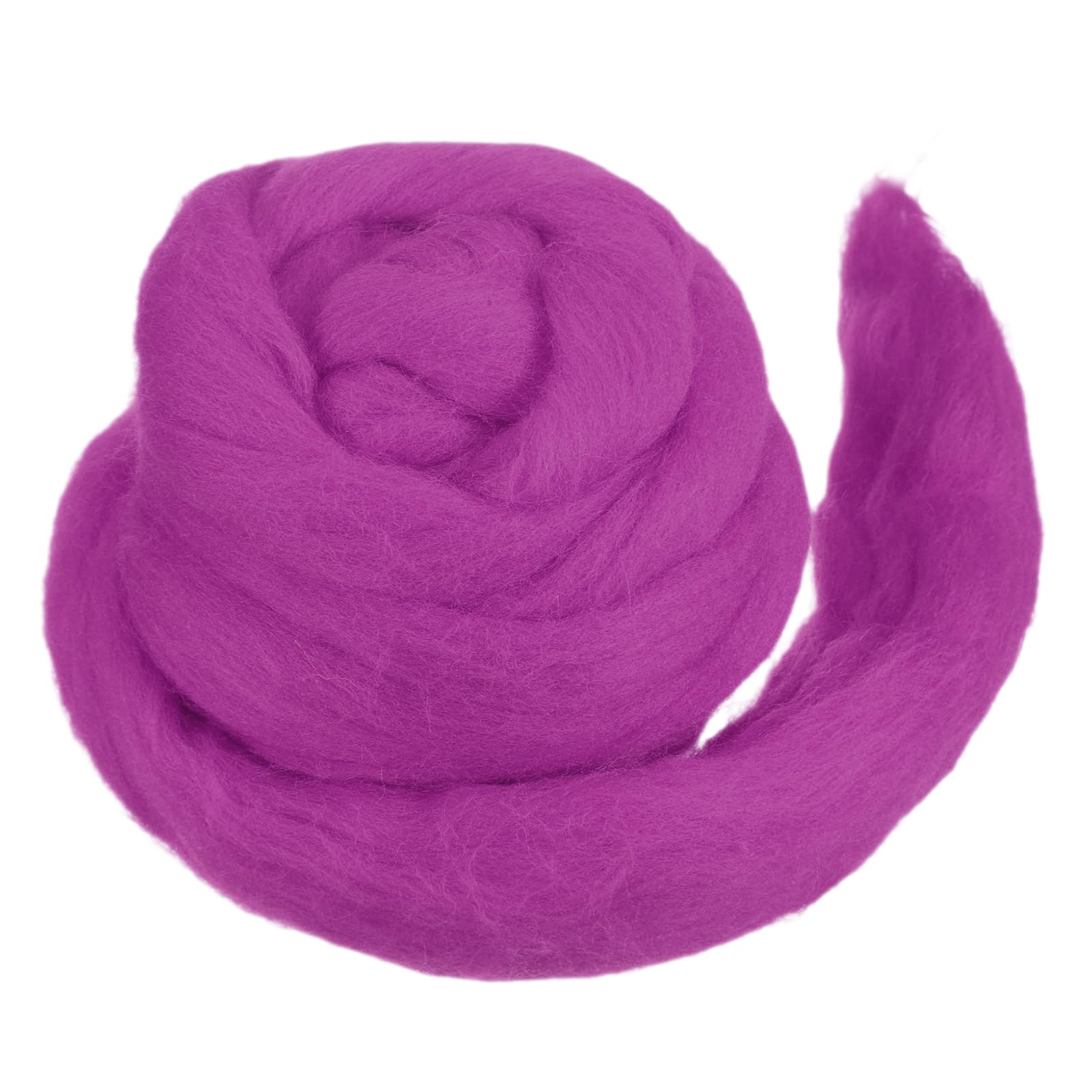 MECCANIXITY Wool Roving Yarn Soft Felting Wool 50g/1.76oz Pure Chunky Roving Yarn for Needle Felting Knitting Blanket Spinning Weaving Art DIY Craft Purple Red