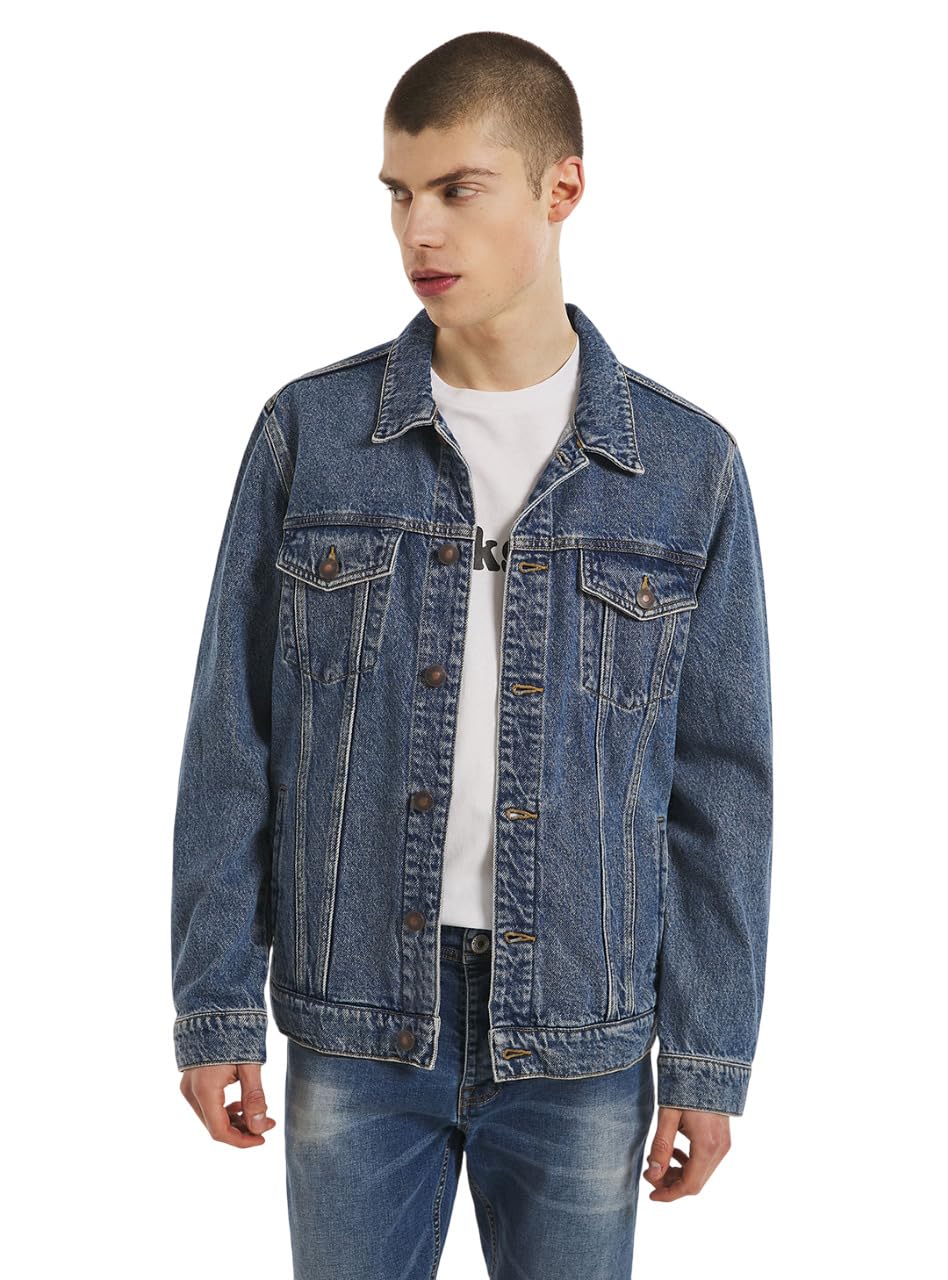 kotty Men's Stylish Black/Blue Denim Jacket for Winter Latest Casual Biker Riding Wear Trendy Upper Jeans Look Outfit-picture-42