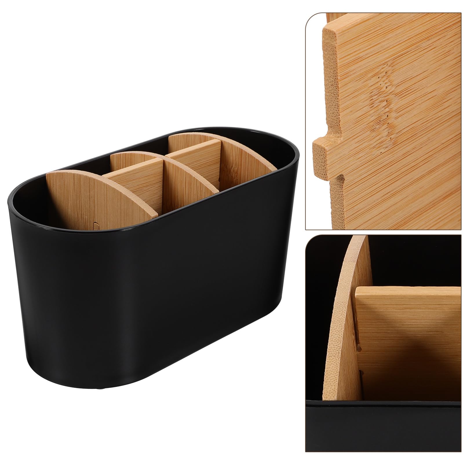4 Soportes De Bambú para Cepillos De Soporte para Cepillos De para Ducha Baño Soporte para Encimera Soporte Simple para Cepillos De Soporte para Pasta Ciieeo