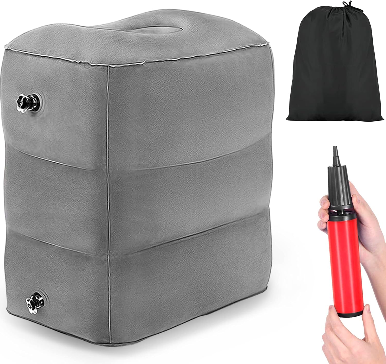 ALOKA Inflatable Travel Foot Rest, Portable Foot Pillow for Toddler Kids & Adults, Adjustable Fast Inflating Airplane Bed for Toddlers, Travel Foot Rest for Airplanes Car Office Home : Home & Kitchen