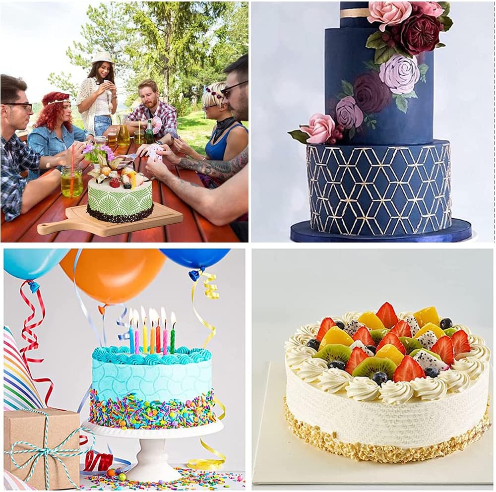 Cake Stencils, Cake Decorating Buttercream Stencils Plastic Floral Cake Templates Cake Printing Hollow Lace Decoration Molds Decorative Flower Edge Tools for Wedding Birthday Cake Deocration DIY