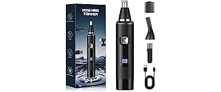 Brigin Professional Painless Nose and Ear Trimmer, IPX7 Waterproof and Easy to Clean, USB Rechargeable Professional Trimmer