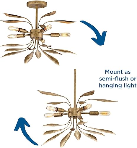 Miniatura 2 de Progress Lighting P350210-168 Mariposa - Accesorio para iluminación (3.3 x 7.9 x 7.9in), color dorado