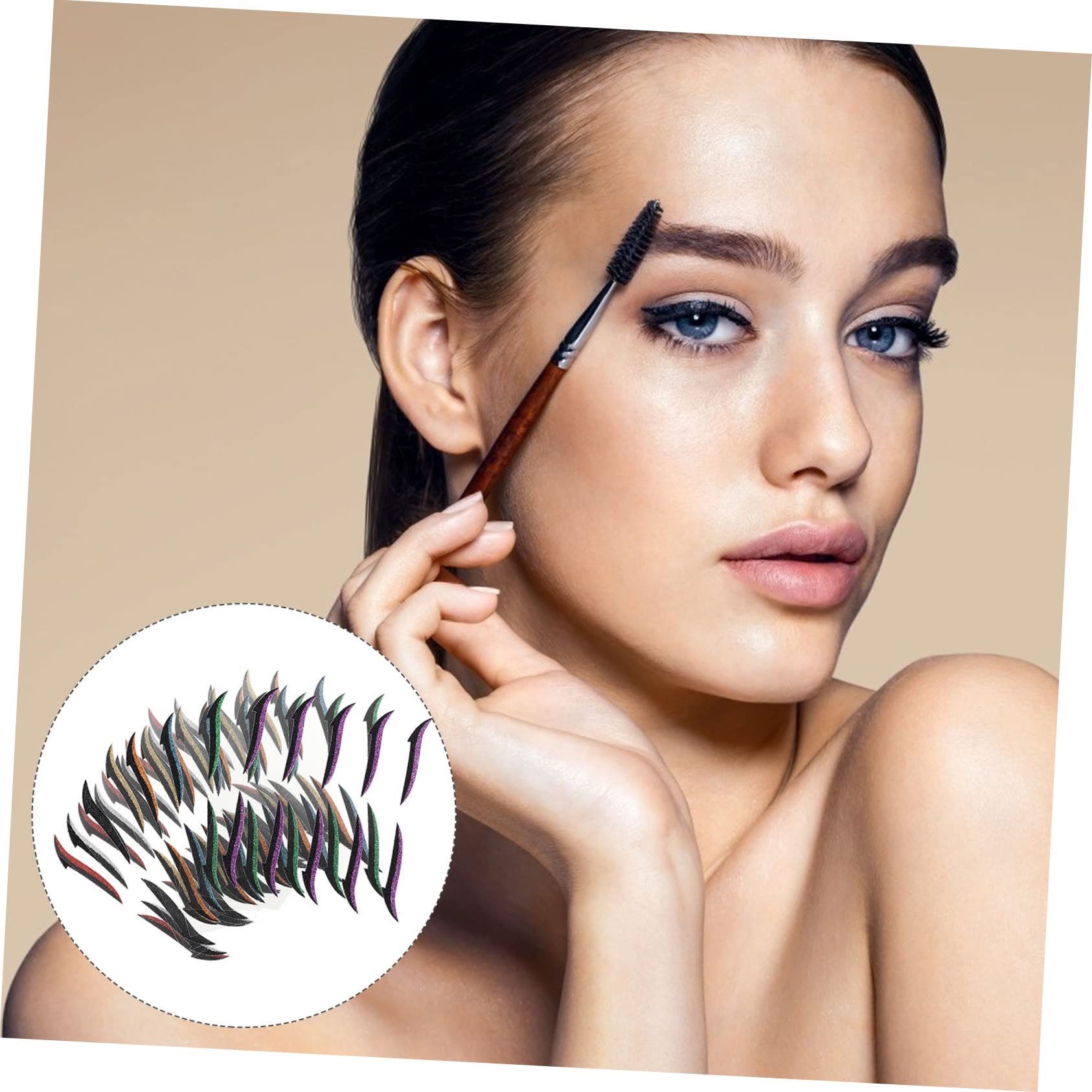 FRCOLOR 160paia Eyeliner Stickers Riutilizzabili Per Makeup Veloce Di Adesivi Per Ombretto Colori Facili Da Applicare e Leggeri Per Uso Quotidiano e Viaggi