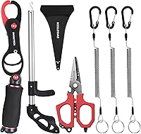 Vista 1 de Swiss+Tech Kit de herramientas de pesca, pinza de pescado con escala, alicates de pesca multifunción, tijeras de línea trenzada, equipo de pesca