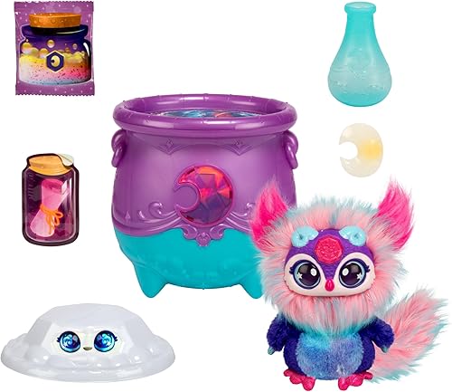 Miniatura 34 de Magic Mixies Magical Gem Surprise Fire Magic Cauldron – Revela un peluche Mixie no electrónico y anillo mágico con una revelación desplegable de The