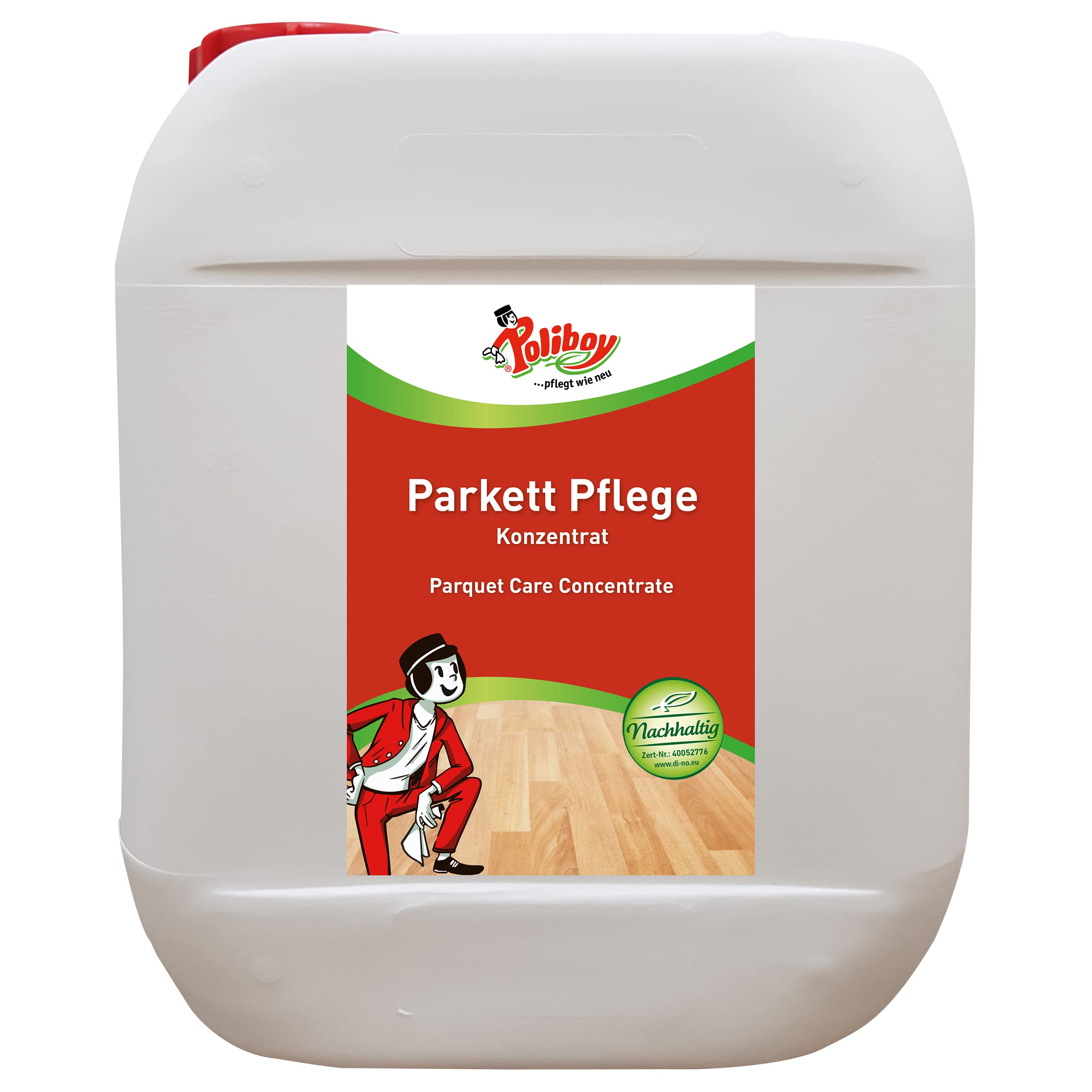 POLIBOY Parkett Pflege - Pflegendes Reinigungsmittel für Holzböden - Reinigungskonzentrat mit Avocadoöl - 5 Liter - Made in Germany